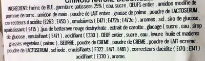 Lista de ingredientes del producto Chinois Nature Décongelé Intermarché 600 g