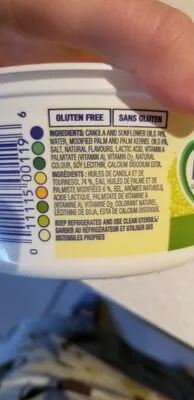 Lista de ingredientes del producto Margarine végétale  