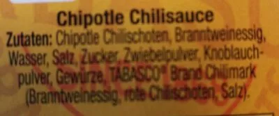 Lista de ingredientes del producto Tabasco chipotle Tabasco 