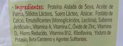 Lista de ingredientes del producto soya pac grupo icolpan 900 g