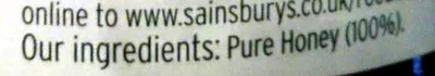 Lista de ingredientes del producto Orange blossom honey sainsbury's taste the difference, Sainsbury's 340 g