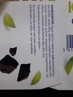 Lista de ingredientes del producto  Alpro 