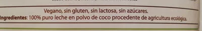 Lista de ingredientes del producto Leche de coco en polvo liofilizada Salud Viva ECO 200 g