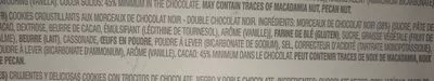 Lista de ingredientes del producto Chocolate Chunk Dark Double Chocolate Crispy Cookies Chocolate Chunk, Pepperidge Farm 220 g