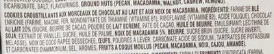 Lista de ingredientes del producto Chocolate Chunk Milk Chocolate Macadamia Crispy Cookies Chocolate Chunk, Pepperidge Farm 204 g