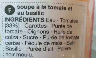 Lista de ingredientes del producto Tomato & basil soup Marks & Spencer 