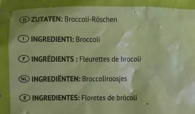 Lista de ingredientes del producto Fleurettes de brocolis Bofrost 