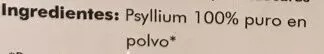 Lista de ingredientes del producto Psyllium en polvo Salud Viva 300 g