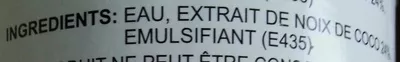 Lista de ingredientes del producto Préparation à base de lait de coco Thai agri foods co ltd, Thai Agri Foods Co.  Ltd. 400 ml