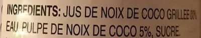 Lista de ingredientes del producto Roasted Coconut Juice Foco,  Thai Agri Foods Co.  Ltd. 520 ml