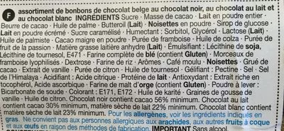 Lista de ingredientes del producto Chocolats Belges Marks & Spencer 315 g e