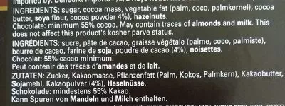 Lista de ingredientes del producto Swiss dark chocolate Camille bloch 100 g