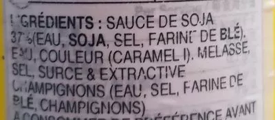 Lista de ingredientes del producto Sauce Soja salé  