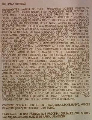 Lista de ingredientes del producto Surtido clásico Marían Marían 510 g