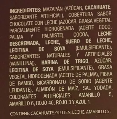 Lista de ingredientes del producto Zaks Mazapán Marián 192 g