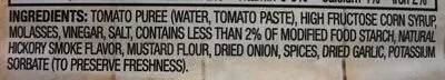 Lista de ingredientes del producto Hickory smoke barbecue sauce Kraft 