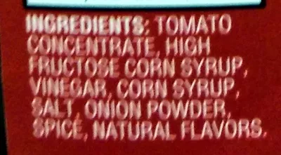 Lista de ingredientes del producto Tomato Ketchup Safeway Kitchens, Safeway,  Signature Kitchens 32 oz (2 lb) 907 g