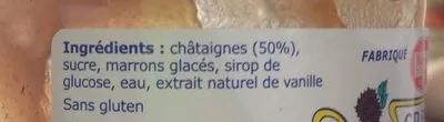 Lista de ingredientes del producto Creme de marrons de l'ardeche  