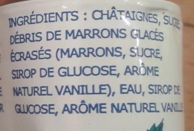 Lista de ingredientes del producto Crème de marrons de l'Ardèche Clément faugier 78 g