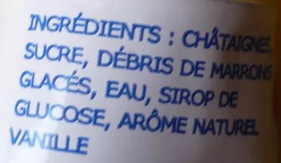 Lista de ingredientes del producto Crème de marrons de l'Ardèche Clément Faugier 22 g