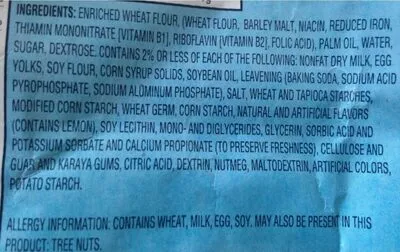 Lista de ingredientes del producto Mini powdered donuts Little Debbie, Mckee Foods 10 OZ