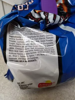 Lista de ingredientes del producto   