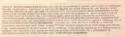 Lista de ingredientes del producto Barre Chocolat Beurre de cacahuètes Hershey's 47g