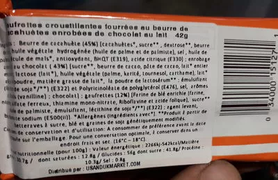 Lista de ingredientes del producto Reese's Sticks 42 G Reese’s 