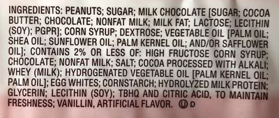 Lista de ingredientes del producto Milk chocolate, peanut butter & nougats  