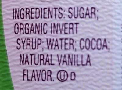 Lista de ingredientes del producto Simply 5 sirup Hershey's 