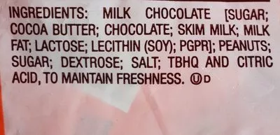 Lista de ingredientes del producto Milk chocolate peanut butter cups Reese's 