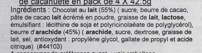 Lista de ingredientes del producto Peanut butter cups Hershey's 170 g