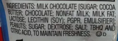 Lista de ingredientes del producto Milk chocolate miniature peanut butter cups Reese's 