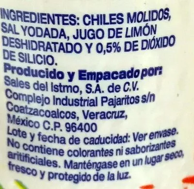 Lista de ingredientes del producto Chile y Limon La Fina 125 g