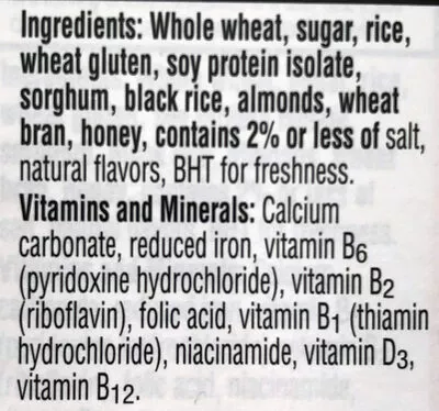 Lista de ingredientes del producto Honey almond ancient grains cereal, honey almond Special K, Kellogg's,  Kellogg,  Kelloggs 312 g