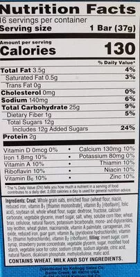 Lista de ingredientes del producto Soft baked bars, strawberry Kellogg's 