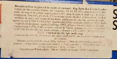 Lista de ingredientes del producto Toaster pastries, frosted hot fudge sundae Kellogg's 400 (8 * 50 g)