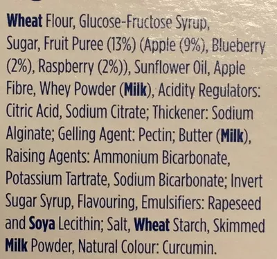 Lista de ingredientes del producto Fruit Crumble Biscuits Weight Watchers 6 * 22,5 g (135 g)