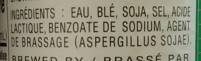 Lista de ingredientes del producto Less sodium soy sauce, soy kikkoman, Kikkoman Sales Usa  Inc. 296ml