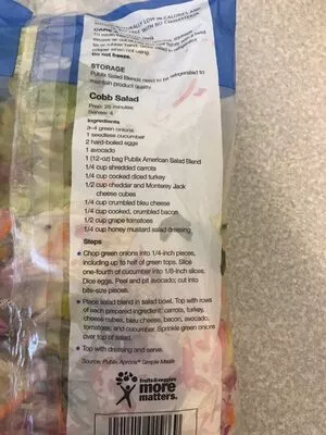 Lista de ingredientes del producto   