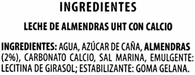 Lista de ingredientes del producto Bebida de almendras original Almond Breeze 1 l