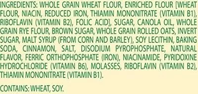 Lista de ingredientes del producto Belvita cookies bites 1x1 oz Nabisco 