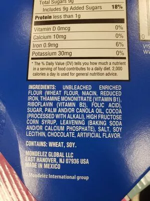 Lista de ingredientes del producto Oreos  