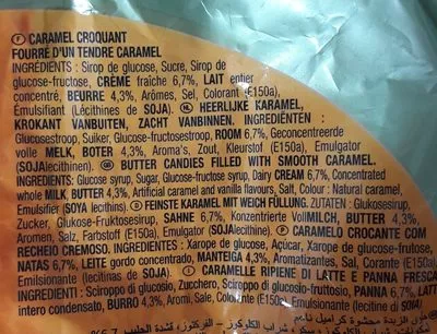 Lista de ingredientes del producto Magnificat Lutti 150 g e