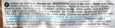 Lista de ingredientes del producto Chocolate Chip Cookies Marks & Spencer, M&S 200 g