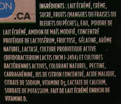 Lista de ingredientes del producto Activia Danone,  Activia 12 yaourts