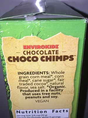 Lista de ingredientes del producto Choco chimps organic cereal Nature's Path Organic,  Nature's Path 10 oz