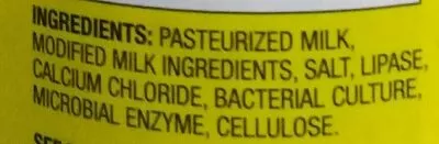 Lista de ingredientes del producto 100% Grated Parmesan Cheese No Name 250 g