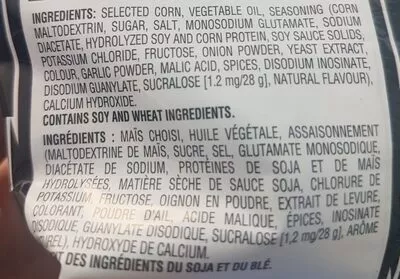 Lista de ingredientes del producto Doritos Sweet Chili Heat  