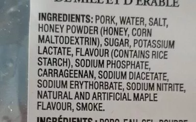 Lista de ingredientes del producto Ham - Smoked Homey & Maple Flavour Ziggy's 